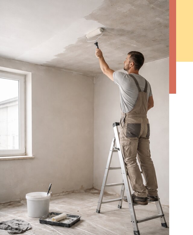 Грунтовка потолка в Энгельс от 2665 руб. — быстро и недорого | ОТДЕЛОЧНИК-Энг