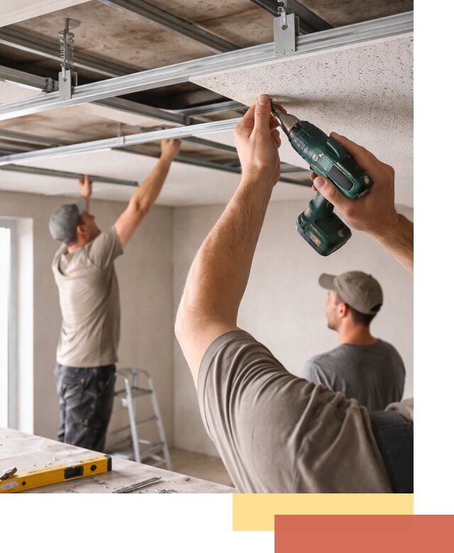 Монтаж акустического потолка в Энгельс под ключ