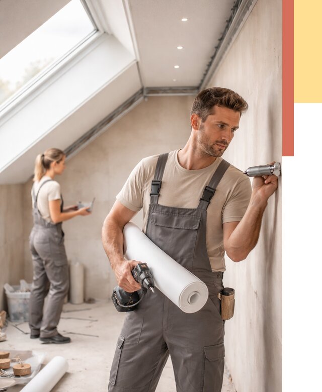 Монтаж натяжного потолка на мансарде в Энгельс от 3731 руб. | ОТДЕЛОЧНИК-Энг