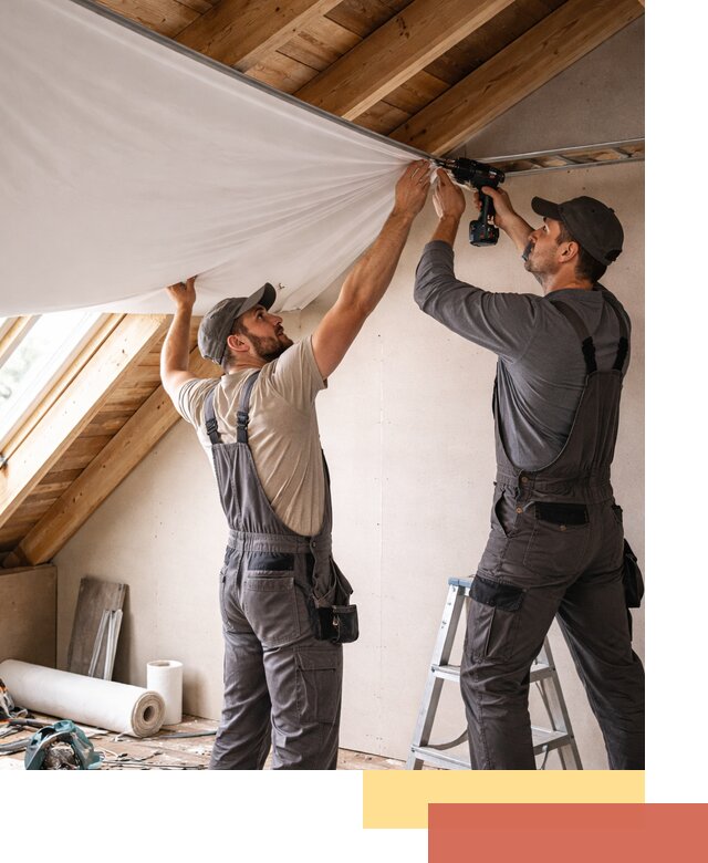 Монтаж натяжного потолка в мансарде в Энгельс