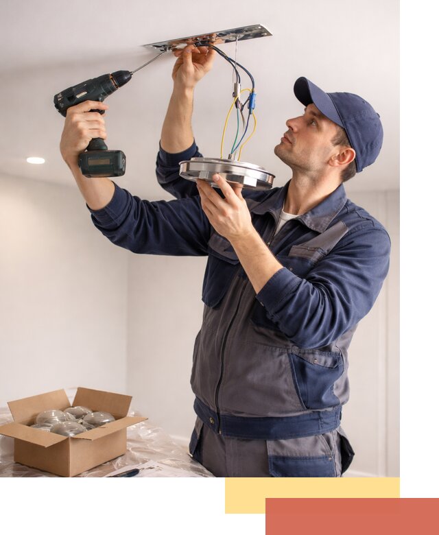 Установка люстры в натяжной потолок в Энгельс