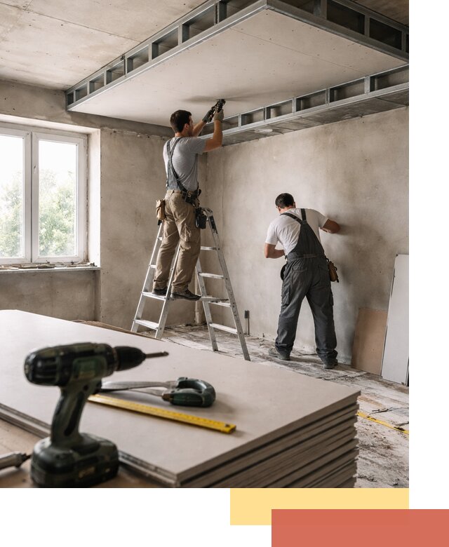 Двухуровневый потолок из гипсокартона в Энгельс