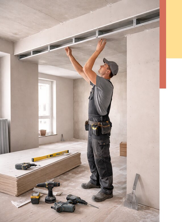 Потолок из гипсокартона с нишей в Энгельс от 1332 руб. под ключ | ОТДЕЛОЧНИК-Энг