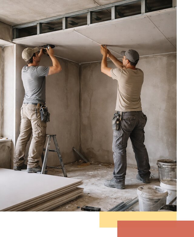 Короб из гипсокартона на потолке под ключ в Энгельс