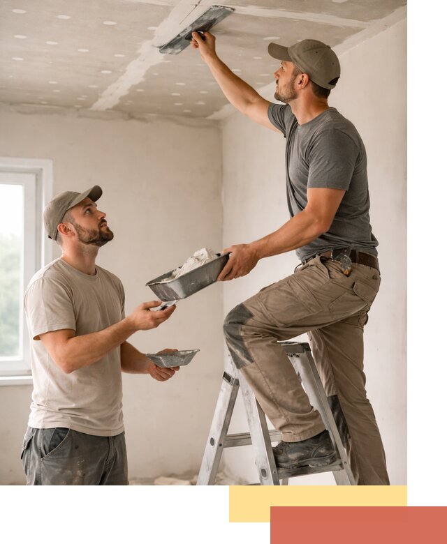 Шпаклевка потолка из гипсокартона в Энгельс качественно и быстро