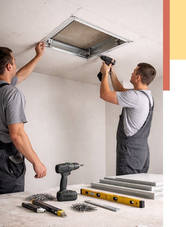 Установка люка в потолок ГКЛ в Энгельс от 2665 руб. под ключ | ОТДЕЛОЧНИК-Энг