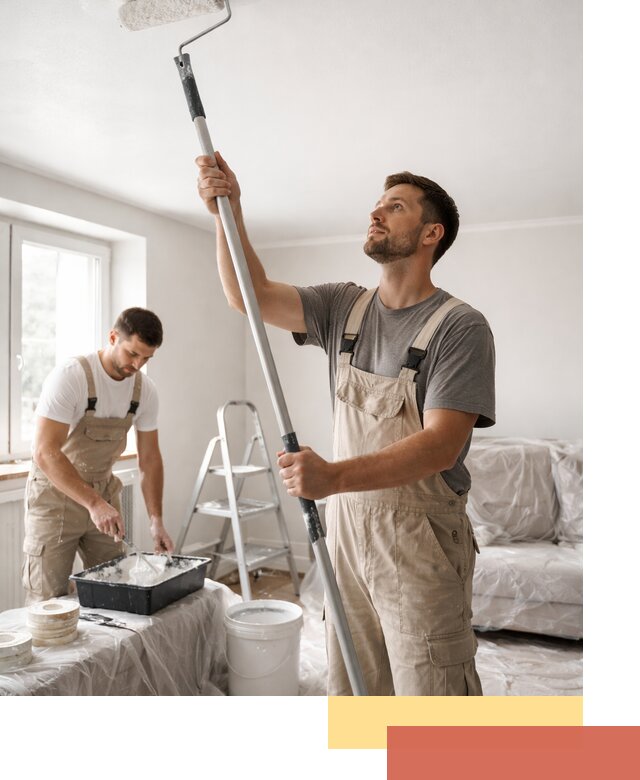 Покраска потолка водоэмульсионной краской в Энгельс