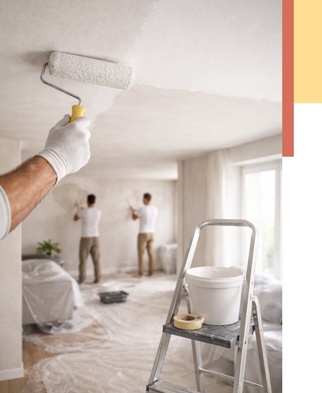 Покраска потолка акриловой краской в Энгельс от 2665 руб. | ОТДЕЛОЧНИК-Энг