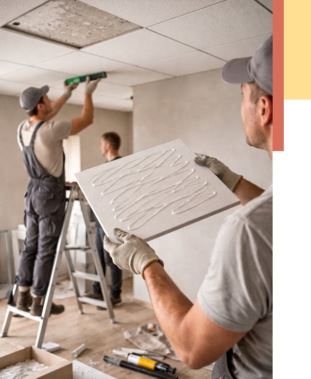 Монтаж потолочной плитки в Энгельс от 4797 руб. — быстро и недорого | ОТДЕЛОЧНИК-Энг