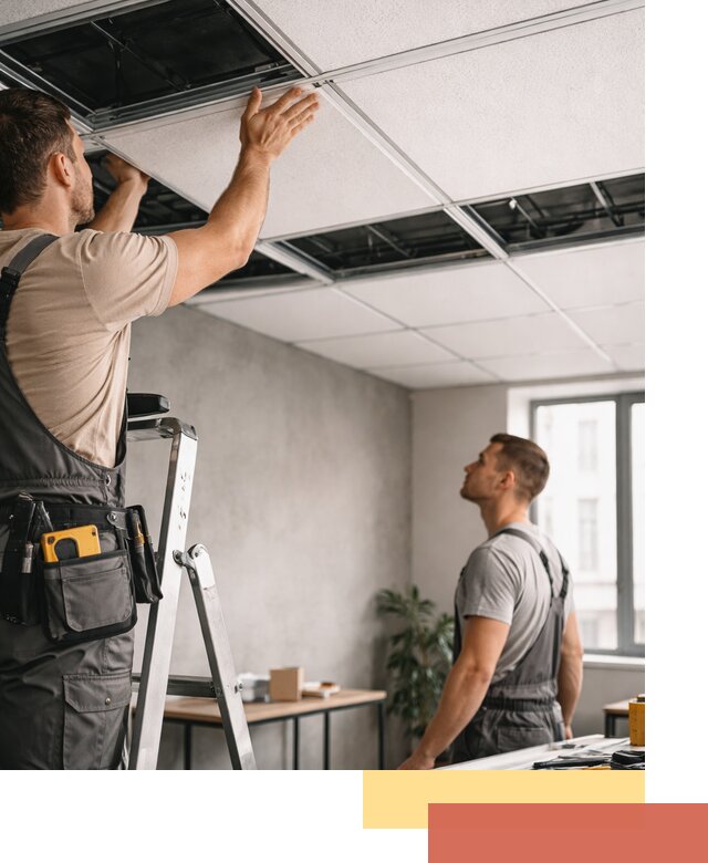 Монтаж потолочной плитки в Энгельс качественно и в срок