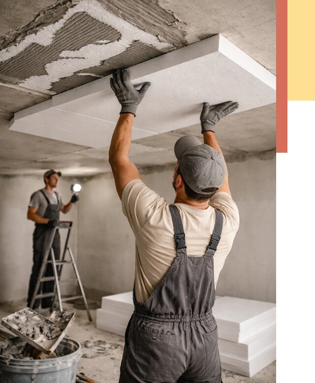 Утепление потолка пенопластом в Энгельс от 4797 руб/м2 — недорого и быстро | ОТДЕЛОЧНИК-Энг