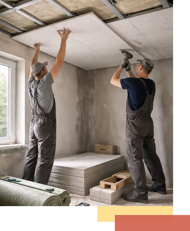 Шумоизоляция потолка панелями ЗИПС в Энгельс